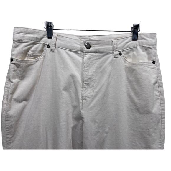 Coldwater Creek Wmns 12 Straight Leg Corduroy Stretch Trouser Pants Cream/Ivory - Picture 4 of 12